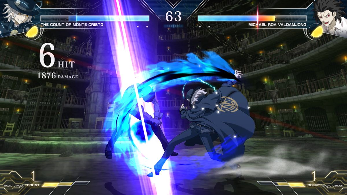 Melty Blood: Type Lumina - The Count of Monte Cristo Round Announcements Screenshot (Steam)