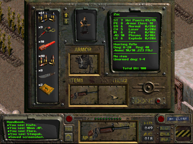 Fallout Screenshot (Interplay's Fallout website > Radiation): Got some stuff Radiation page