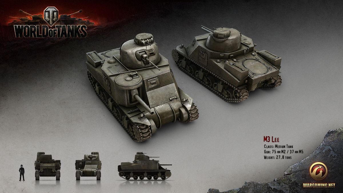World of Tanks Render (Official Website, Vehicle Renders (2016)): M3 Lee