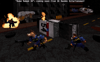 Duke Nukem 3D Screenshot (Terminal Velocity shareware v1.1, 1995-06-01): "Duke Nukem 3D", coming soon from 3D Realms Entertainment