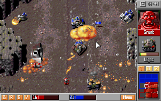Z Screenshot (Bitmap Brothers website, 1996): Battle on the Volcanic Planet