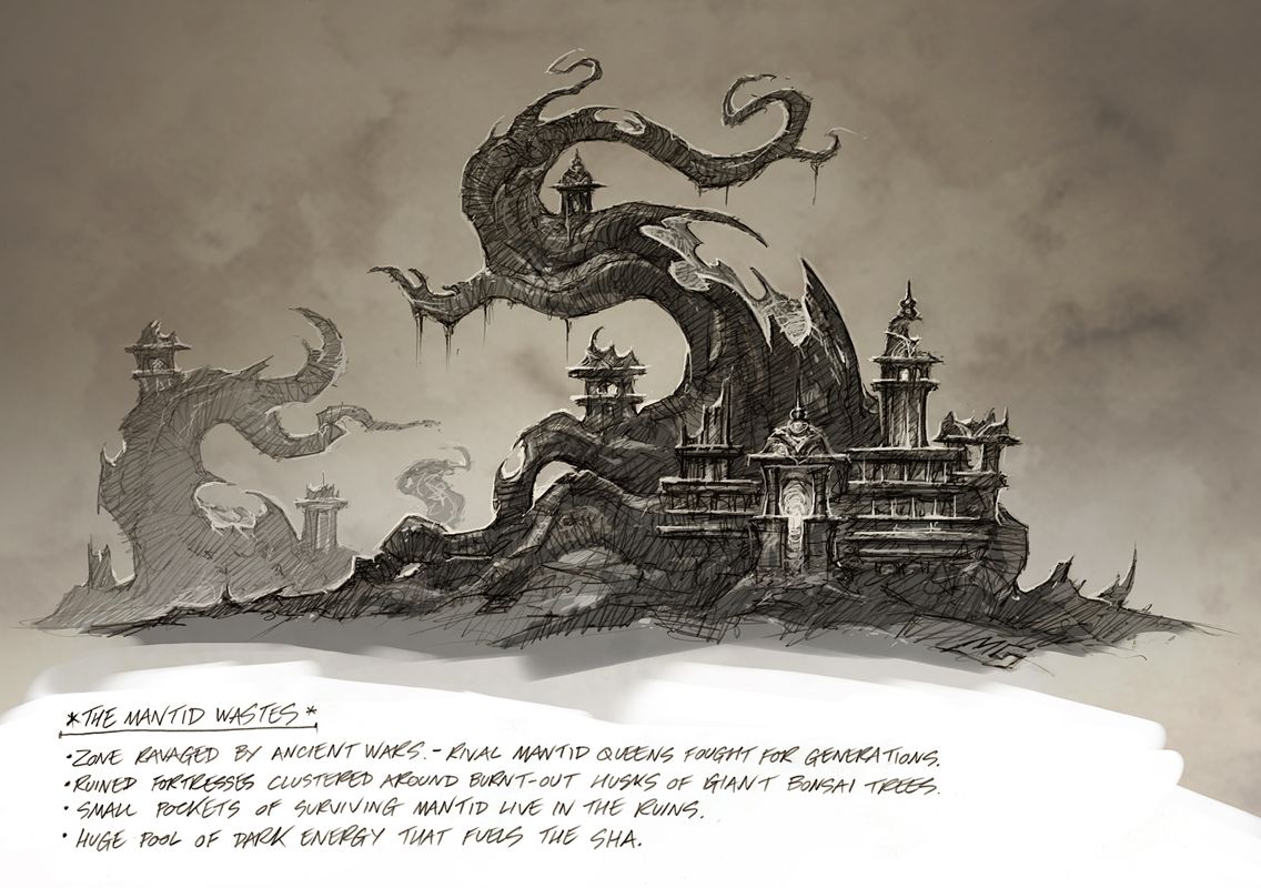 World of WarCraft: Mists of Pandaria Concept Art (Battle.net, World of Warcraft page (2016)): The Mantid Wastes