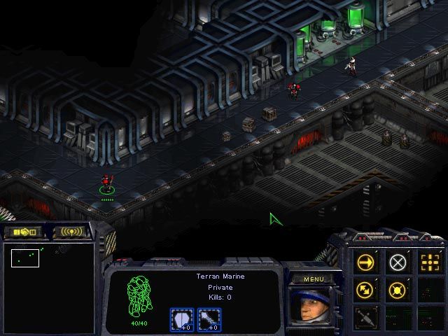 StarCraft Screenshot (Blizzard Entertainment website, early 1998): Installation missions provide a unique challenge.