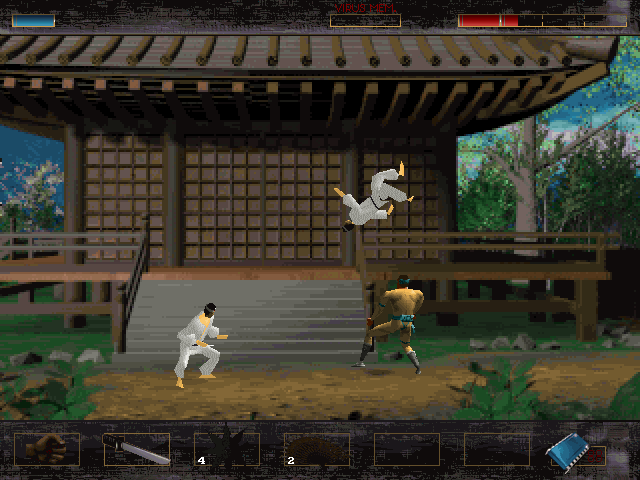 Time Commando Screenshot (Activision E3 1996 Press Kit): -Ninja fighters team up against Stanley (an elite computer virus exterminator) in feudal Japan.