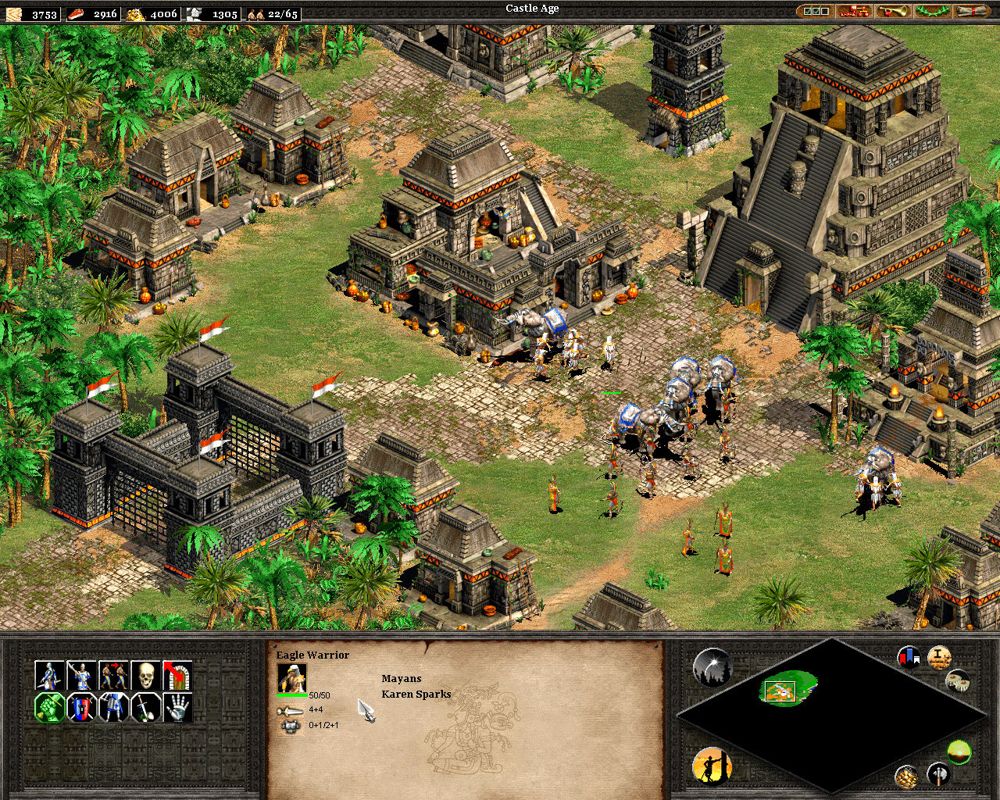 Age of Empires II: The Conquerors Screenshot (Ensemble Studios website, 2000): Central American Castle