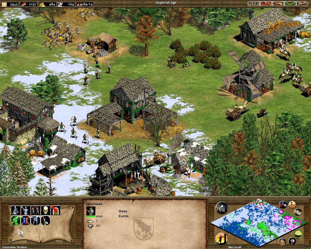 Age of Empires II: The Conquerors Screenshot (Ensemble Studios website, 2000): Huns at Camp