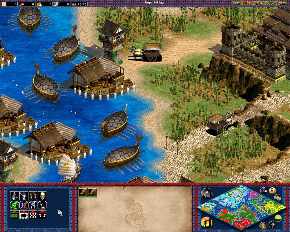 Age of Empires II: The Conquerors Screenshot (Ensemble Studios website, 2000): Korean Port City