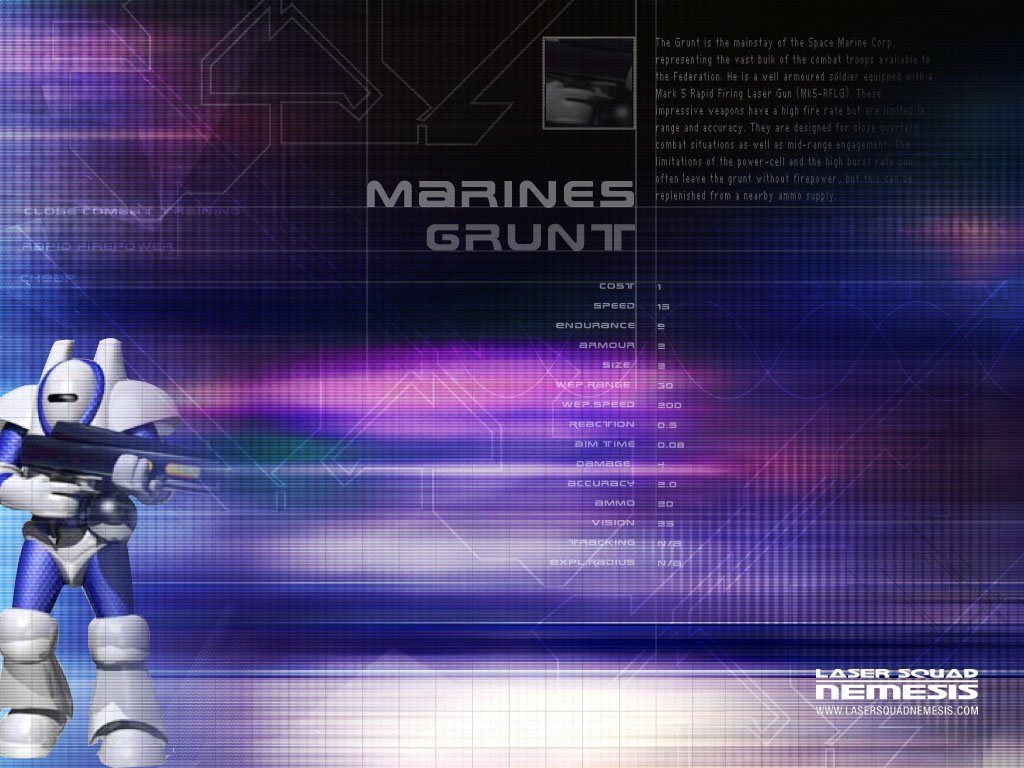 Laser Squad: Nemesis Wallpaper (Official website wallpapers): Marines Grunt