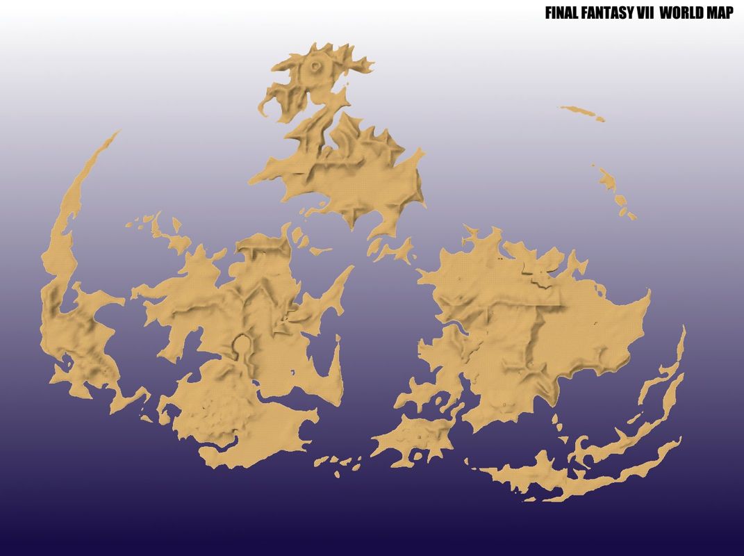 Final Fantasy VII Other (Press kit): World Map