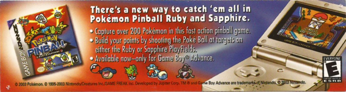 Pokémon Pinball: Ruby & Sapphire Other (Bookmark)