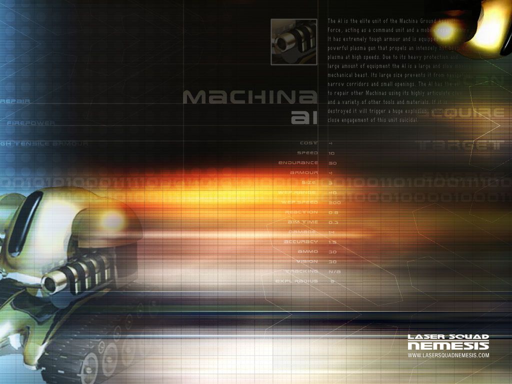 Laser Squad: Nemesis Wallpaper (Official website wallpapers): Machina AI