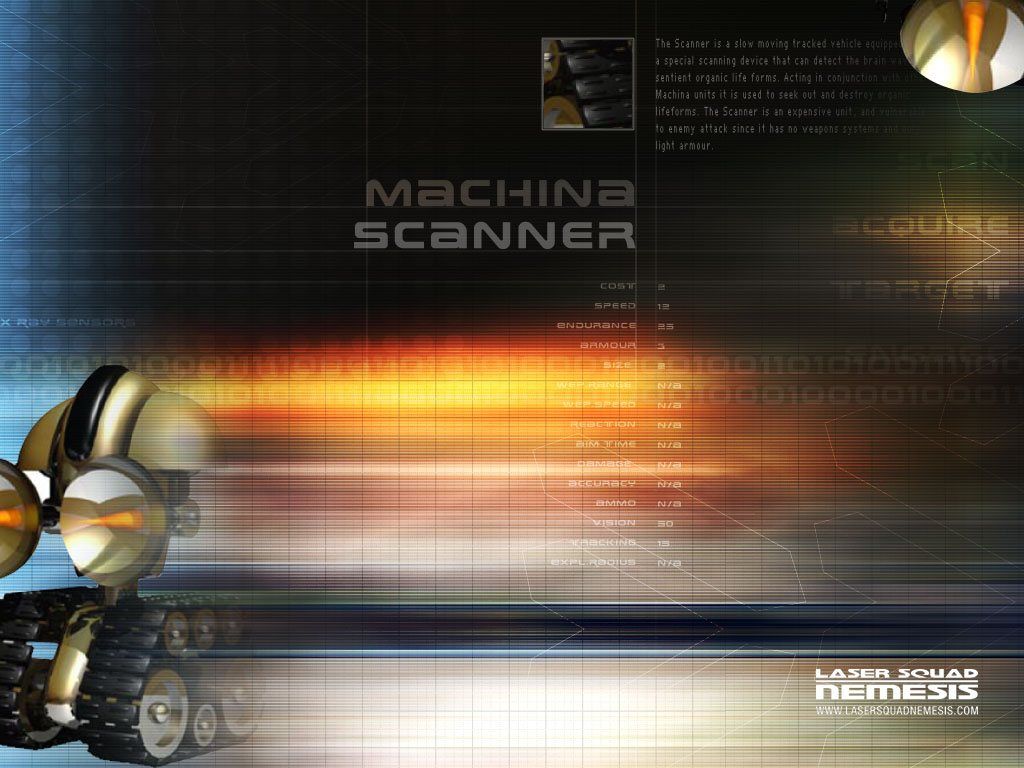 Laser Squad: Nemesis Wallpaper (Official website wallpapers): Machina Scanner