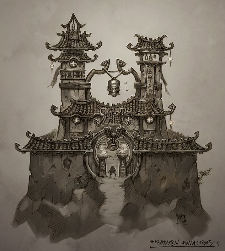 World of WarCraft: Mists of Pandaria Concept Art (Battle.net, World of Warcraft page (2016)): Pandaren Monastery