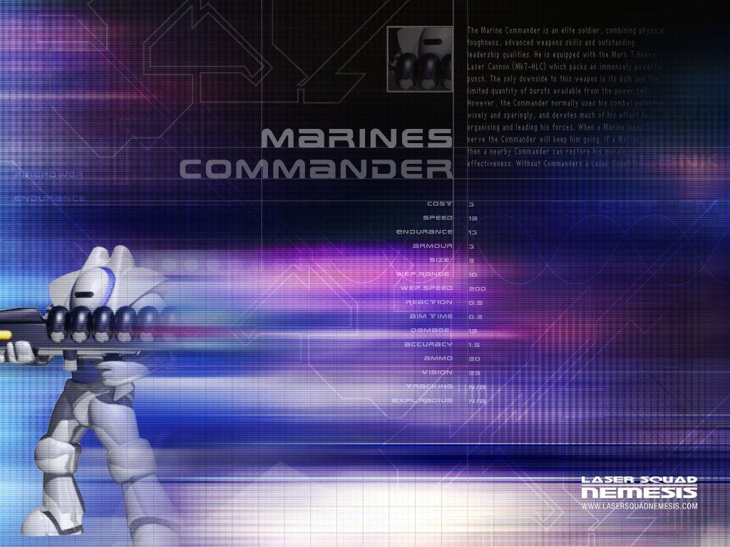 Laser Squad: Nemesis Wallpaper (Official website wallpapers): Marines Commander