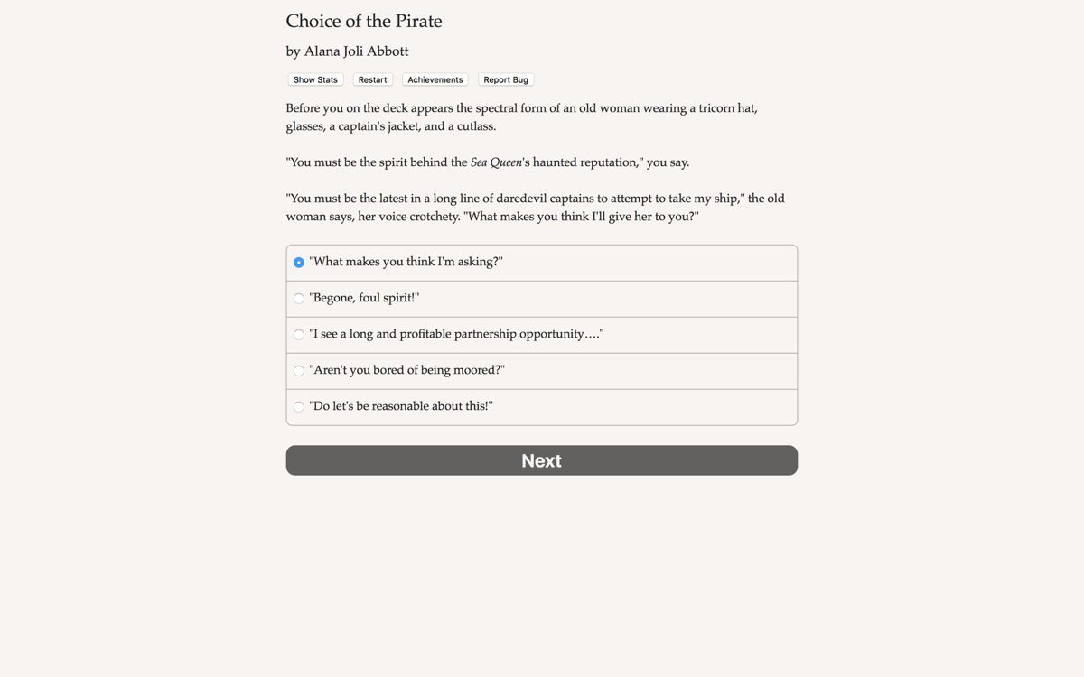 Choice of the Pirate Screenshot (Steam)