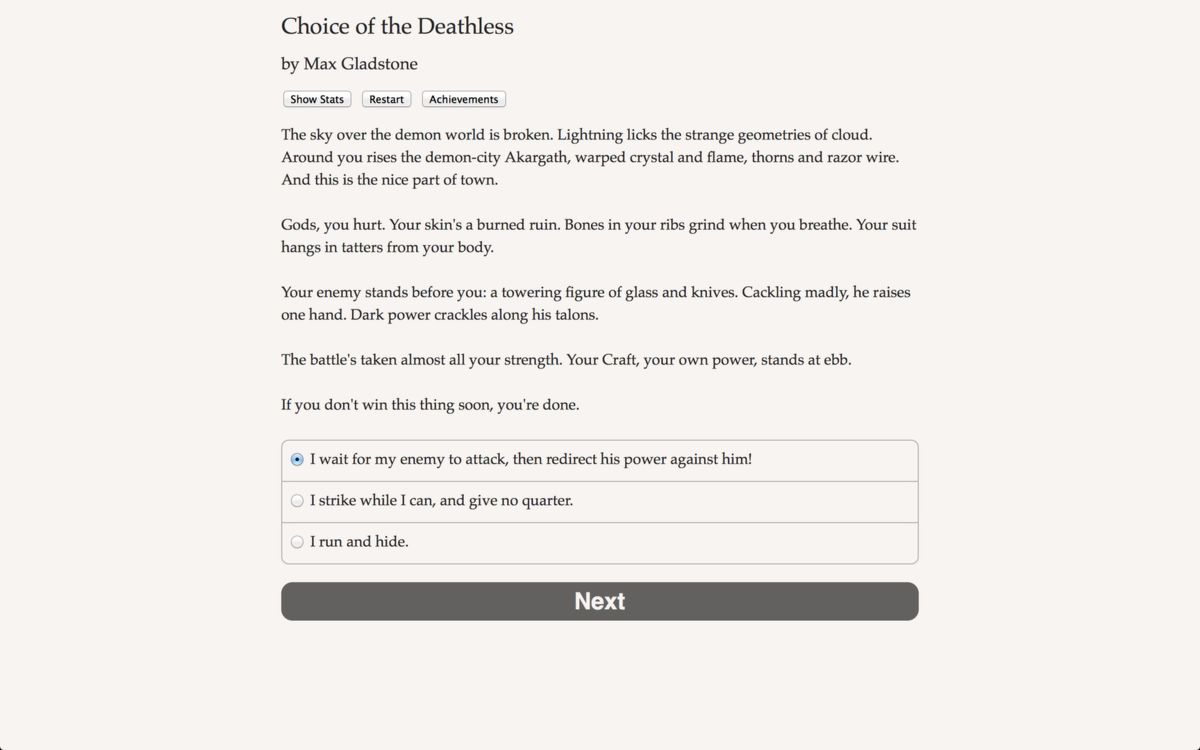 Choice of the Deathless Screenshot (Steam)