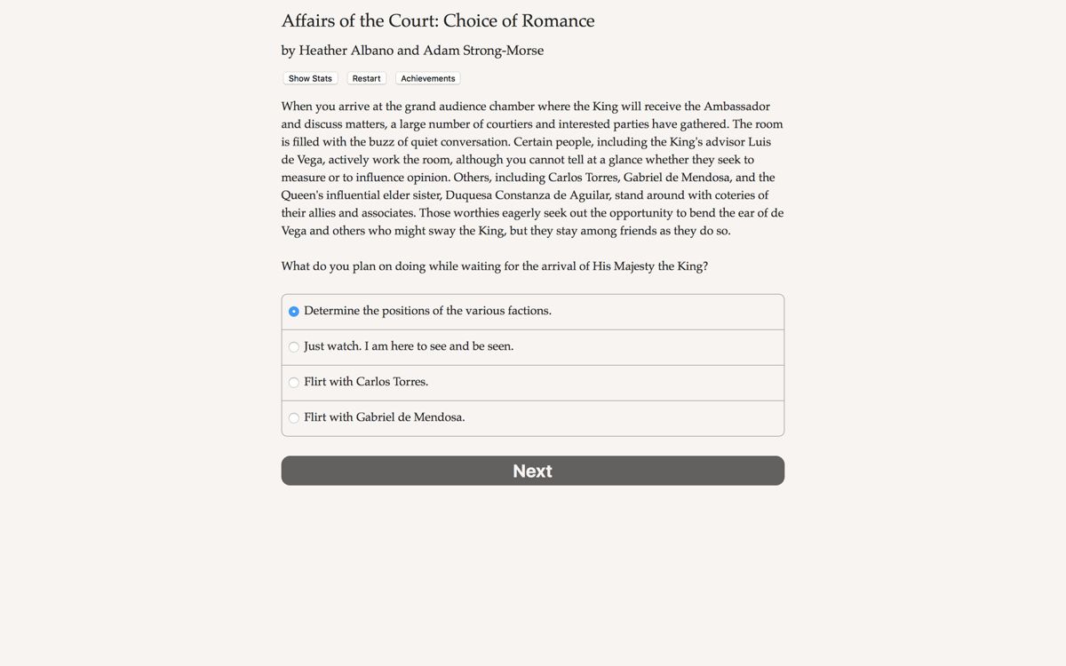 Choice of Romance Screenshot (Steam)