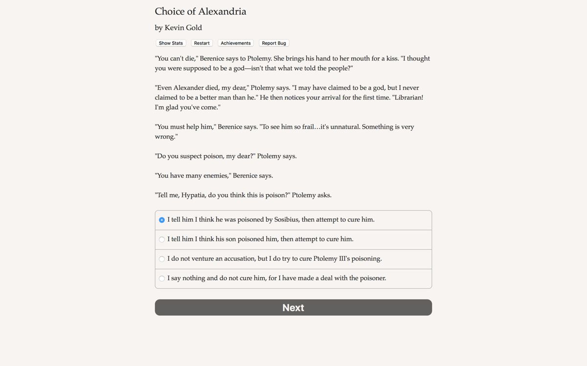 Choice of Alexandria Screenshot (Steam)