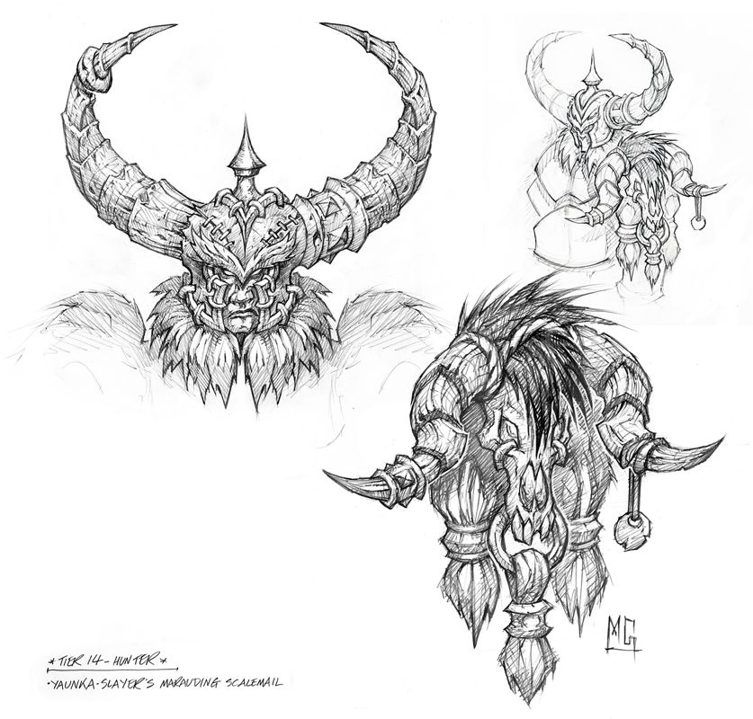 World of WarCraft: Mists of Pandaria Concept Art (Battle.net, World of Warcraft page (2016)): Tier 14, Hunter