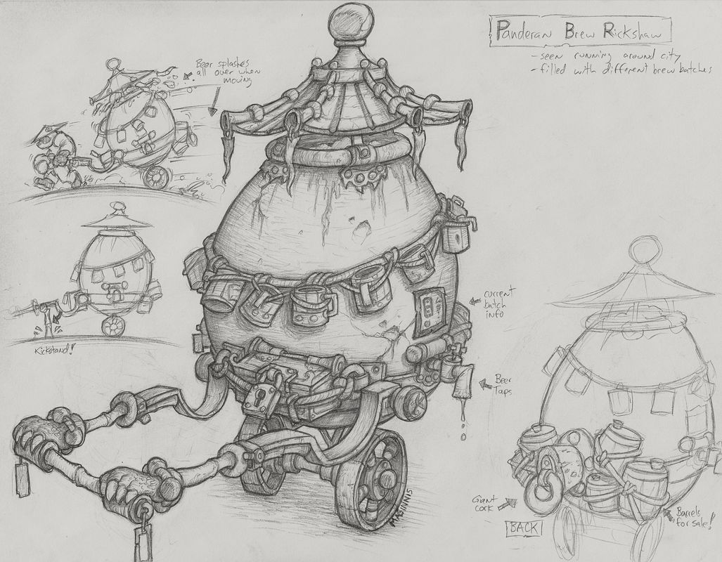 World of WarCraft: Mists of Pandaria Concept Art (Battle.net, World of Warcraft page (2016)): Panderan Brew Rickshaw