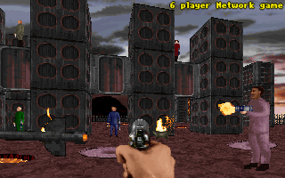 Rise of the Triad: Dark War Screenshot (Slide show preview, 1994-10-11): 6 player Network game