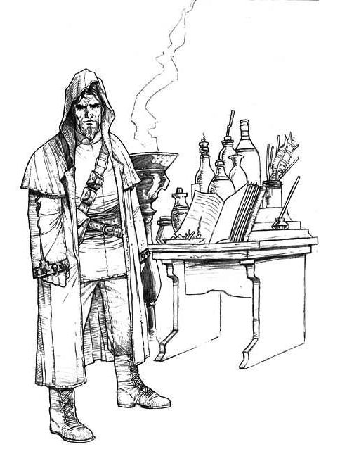 Arcanum: Of Steamworks & Magick Obscura Concept Art (Original Artwork): Human Alchemist
