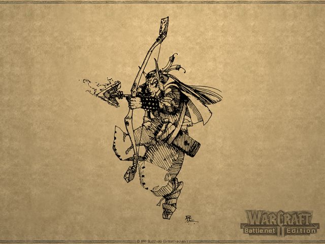 WarCraft II: Battle Chest Wallpaper (Battle.net, 2000): Archer