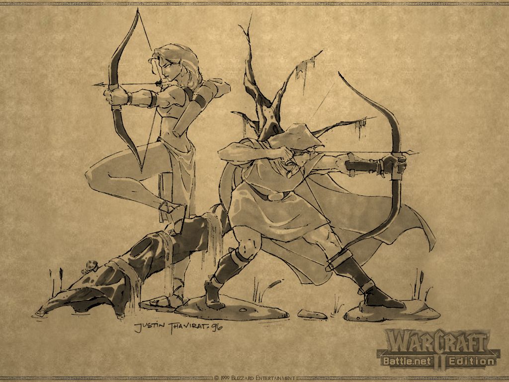 WarCraft II: Battle Chest Wallpaper (Battle.net, 2000): Elves