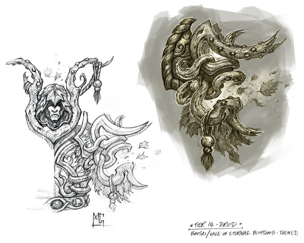 World of WarCraft: Mists of Pandaria Concept Art (Battle.net, World of Warcraft page (2016)): Tier 14, Druid
