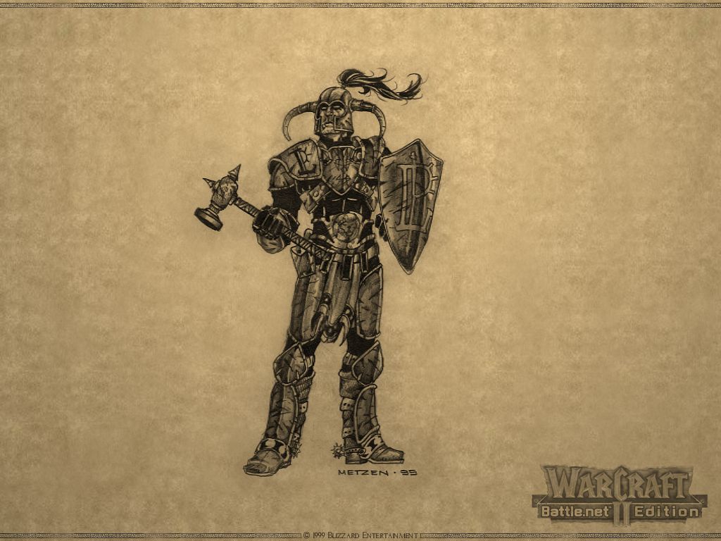 WarCraft II: Battle Chest Wallpaper (Battle.net, 2000): Paladin