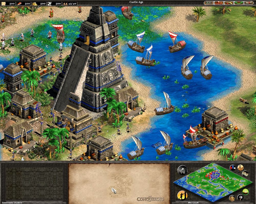 Age of Empires II: The Conquerors Screenshot (Ensemble Studios website, 2000): Central American River Town 03