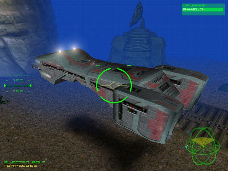Deep Fighter Screenshot (Ubisoft Fall-Winter 1999 Press Kit): cruiser