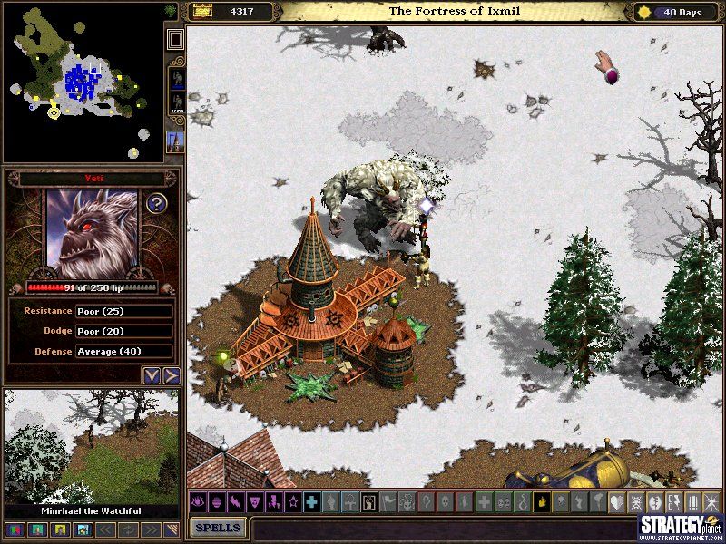 Majesty: The Northern Expansion Screenshot (StrategyPlanet preview, 2001-03-20): "The Yeti strikes."