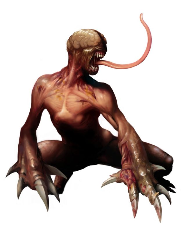 Resident Evil 2 Concept Art (Virgin Interactive ECTS 1999 Press Kit): Licker