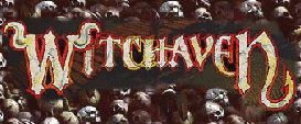 Witchaven Logo (IntraCorp website, 1996): Game logo on the main page of the website.