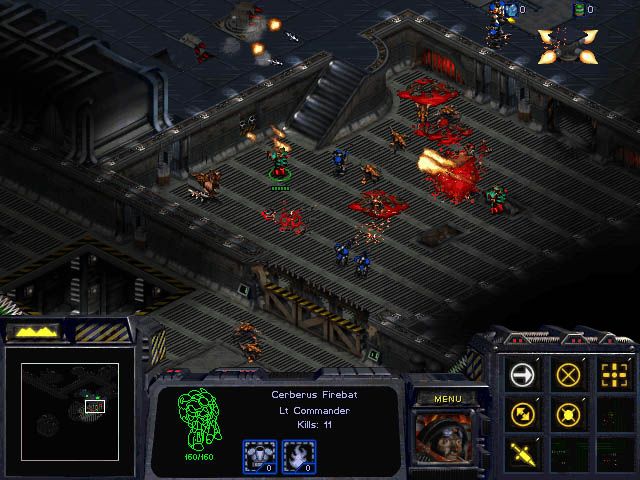 StarCraft (Demo Version) Screenshot (Blizzard Entertainment website, 2000): Even this so-called "security complex" has been overrun by the alien menace