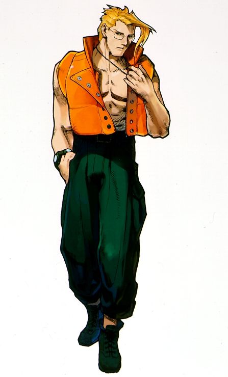 Street Fighter Alpha 3 Concept Art (Official Press Kit - Character Art & Logo (Dreamcast Version)): Charlie