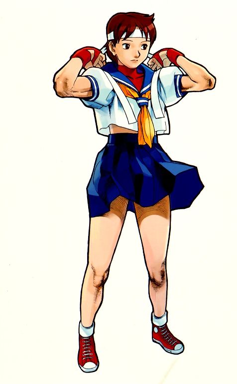 Street Fighter Alpha 3 Concept Art (Official Press Kit - Character Art & Logo (Dreamcast Version)): Sakura
