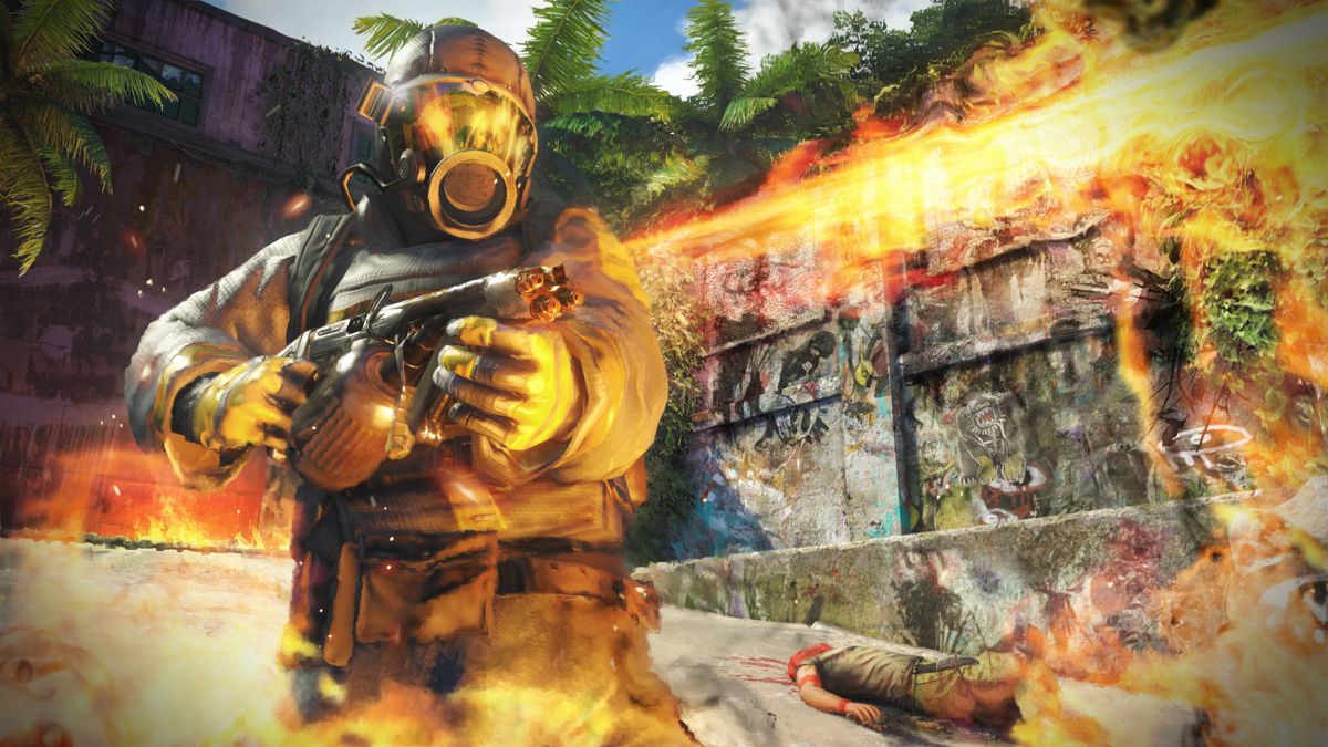 Far Cry 3 Screenshot (ubisoft.com, official website of Ubisoft): A flamethrower enemy.