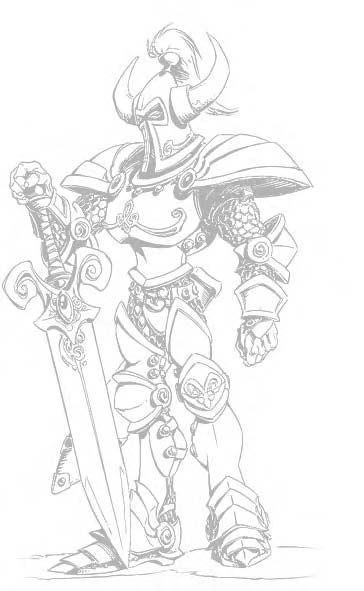 Dungeon Keeper 2 Concept Art (Manual illustrations): Knight