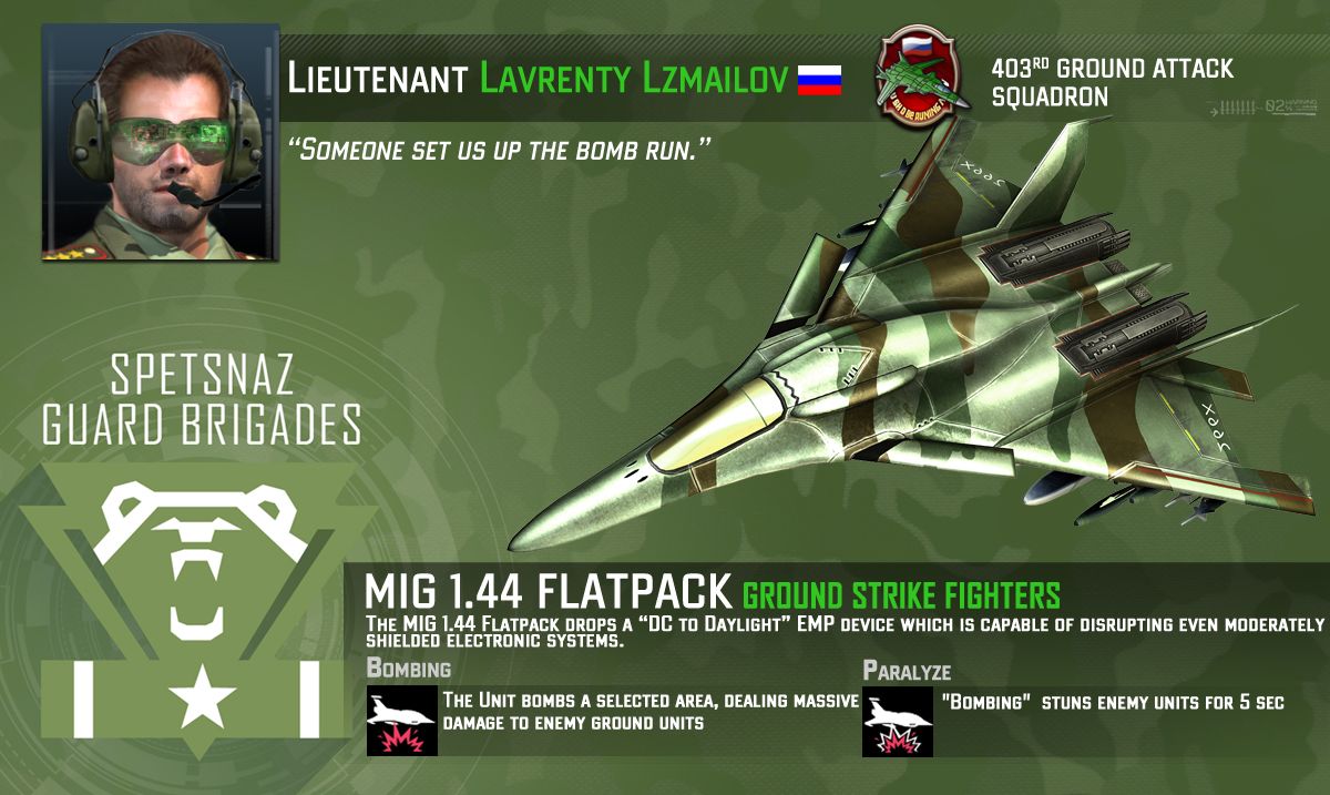 Tom Clancy's EndWar Online Concept Art (Official website artwork): Russian Hero Airstrike