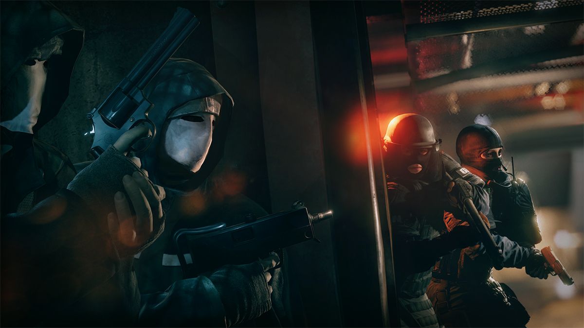 Tom Clancy's Rainbow Six: Siege Screenshot (ubisoft.com, official website of Ubisoft): Criminals vs. FBI.