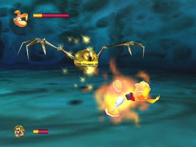 Rayman 2: The Great Escape Screenshot (Official Press Kit - Screenshots & Various Artwork): janod fight