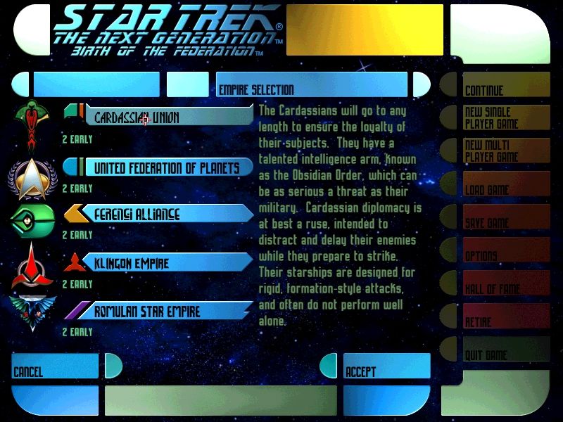 Star Trek: The Next Generation - Birth of the Federation Screenshot (Hasbro ECTS 1999 Press CD)