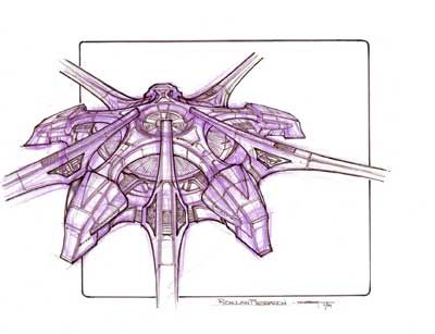 Star Trek: Armada Concept Art (Romulan stations): Covert Ops facility