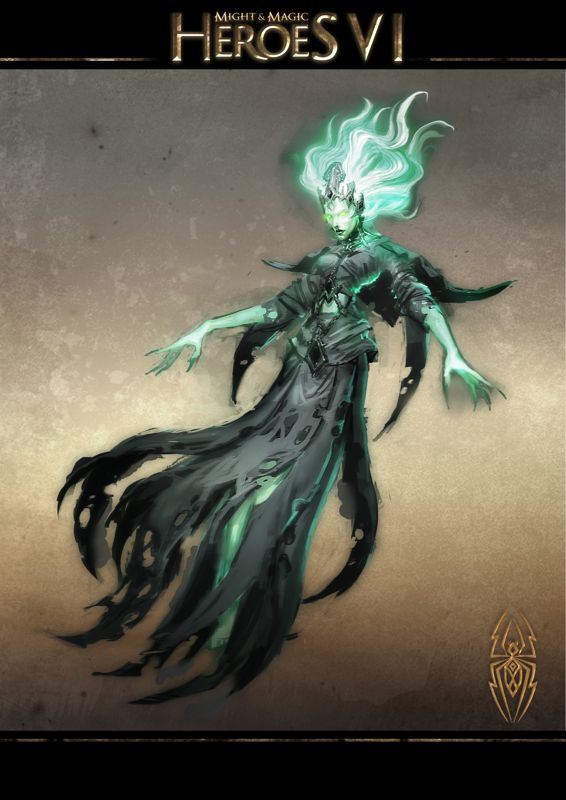 Might & Magic: Heroes VI Concept Art (Ubisoft > <a href="http://might-and-magic.ubi.com/heroes-6/en-GB/game/creatures/index.aspx">Creatures: Necropolis</a>): Ghost From the official fan kits