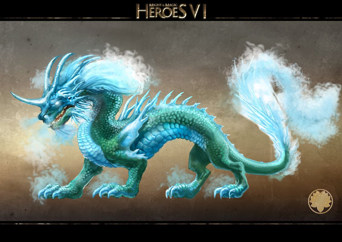 Might & Magic: Heroes VI Concept Art (Ubisoft > <a href="http://might-and-magic.ubi.com/heroes-6/en-GB/game/creatures/index.aspx">Creatures: Sanctuary</a>): Kirin From the official fan kits