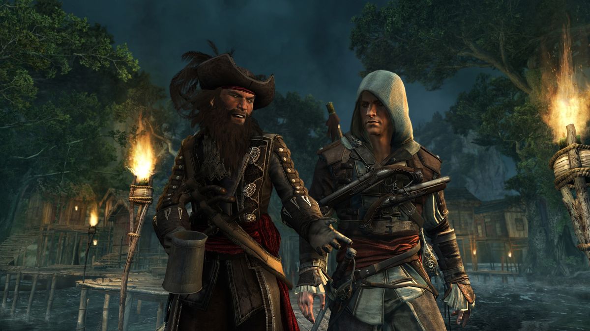 Assassin's Creed IV: Black Flag Screenshot (ubisoft.com, official website of Ubisoft): Edward and his friend Blackbeard.