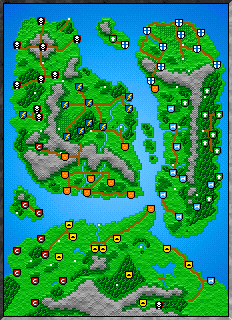 Warlords II Deluxe Screenshot (SSG website, 1997): New Fractal Rendered Strategy Maps