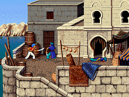 Prince of Persia CD Collection Screenshot (Brøderbund Software website, 1997): Level 1 The pier